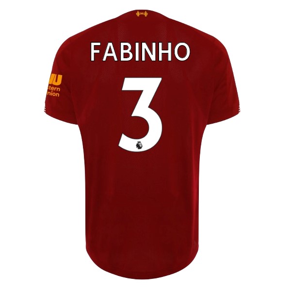 Camiseta Liverpool NO.3 Fabinho 1ª 2019/20 Rojo